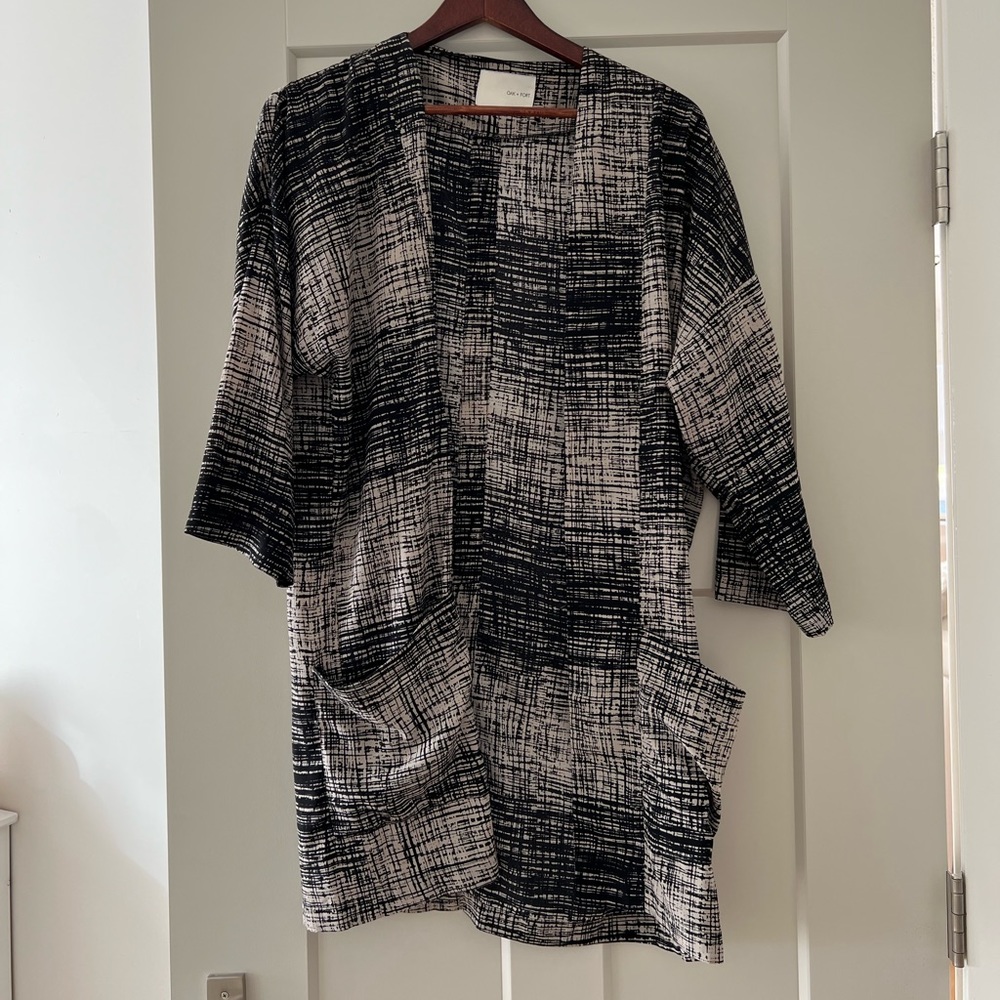 Oak and fort lightweight long blazer